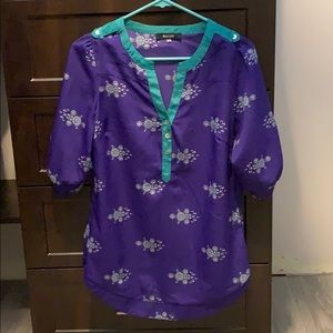 41 Hawthorn floral purple blouse